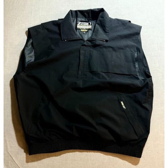 Zero Restriction Golf Jacket Adult XL‎ Black Logo Sleeveless Vest Windbreaker. - Picture 1 of 10